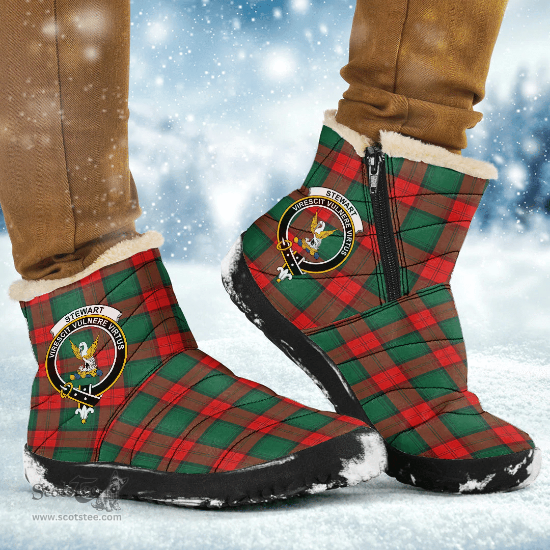 ScotsTee Shop Scottish Stewart Atholl Modern Clan Crest Tartan Cozy Winter Boots