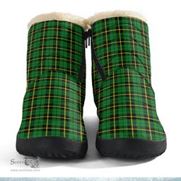 ScotsTee Shop Scottish Wallace Hunting Green Clan Crest Tartan Cozy Winter Boots