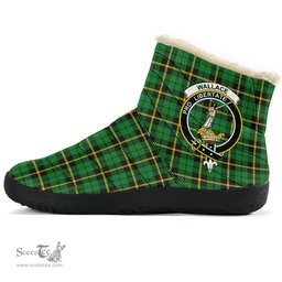ScotsTee Shop Scottish Wallace Hunting Green Clan Crest Tartan Cozy Winter Boots