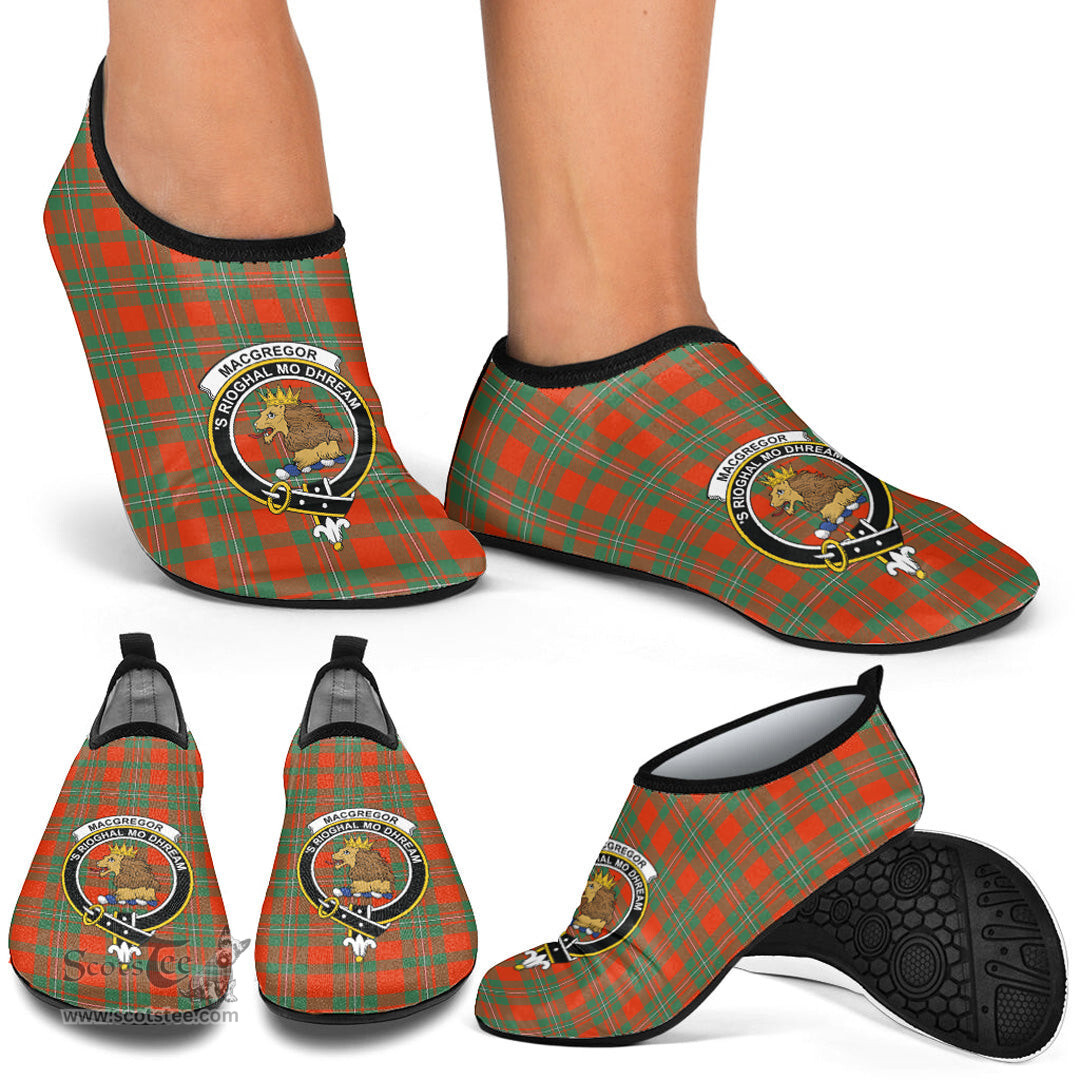 ScotsTee Shop Scottish MacGregor Ancient Clan Crest Tartan Men and Women a Slip On Barefoot Quick-Dry Beach Aqua Yoga Water Shoes