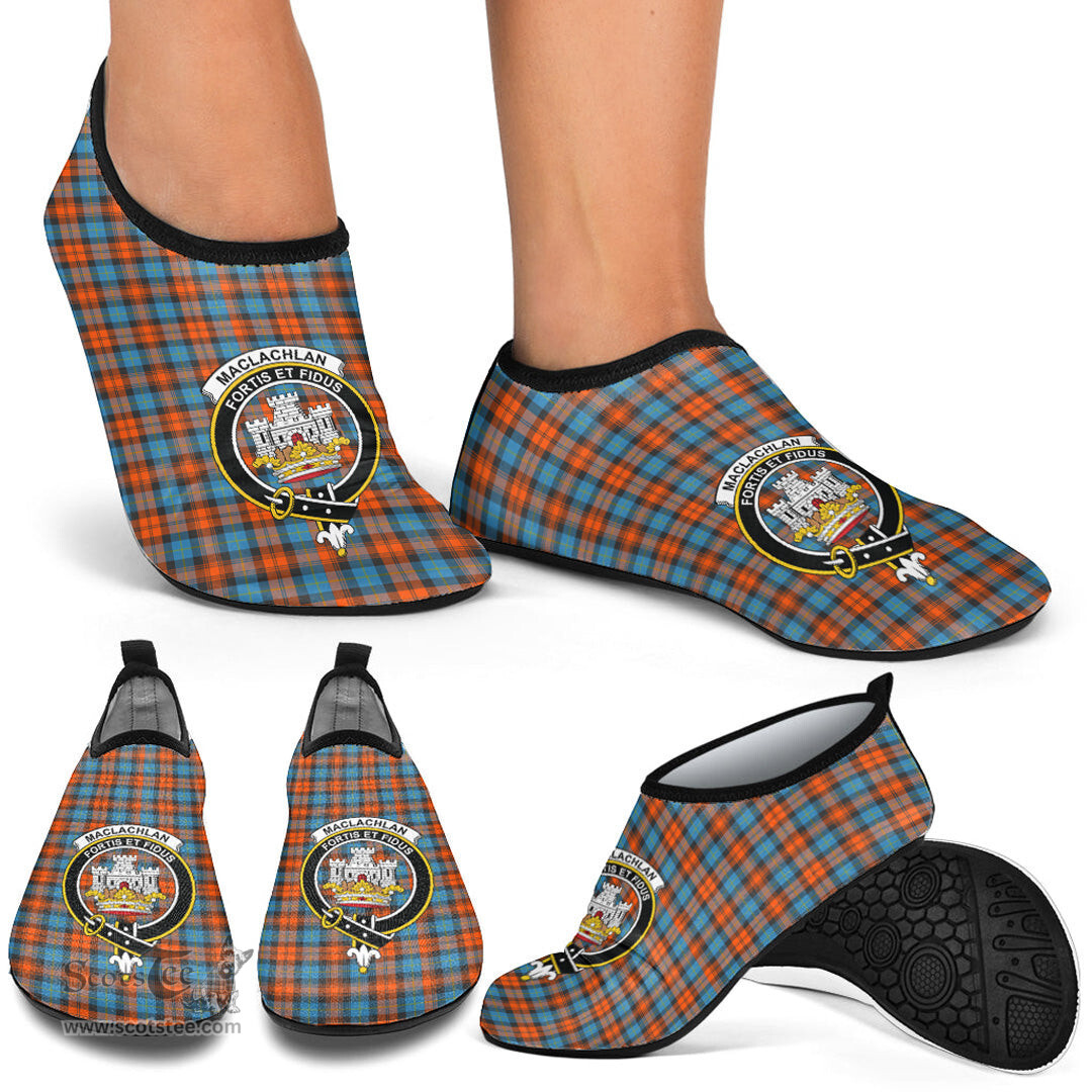 ScotsTee Shop Scottish MacLachlan Ancient Clan Crest Tartan Men and Women a Slip On Barefoot Quick-Dry Beach Aqua Yoga Water Shoes