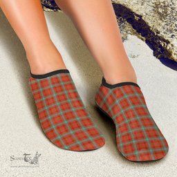 ScotsTee Shop Scottish Morrison Red Ancient Clan Tartan Men and Women a Slip On Barefoot Quick-Dry Beach Aqua Yoga Water Shoes