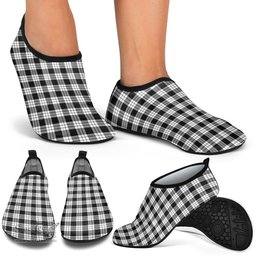 ScotsTee Shop Scottish MacFarlane Black White Clan Tartan Men and Women a Slip On Barefoot Quick-Dry Beach Aqua Yoga Water Shoes