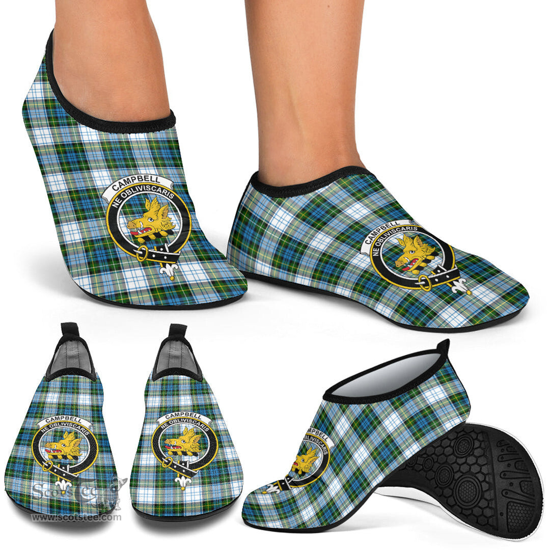ScotsTee Shop Scottish Campbell Dress Clan Crest Tartan Men and Women a Slip On Barefoot Quick-Dry Beach Aqua Yoga Water Shoes