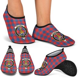 ScotsTee Shop Scottish Galloway Red Clan Crest Tartan Men and Women a Slip On Barefoot Quick-Dry Beach Aqua Yoga Water Shoes