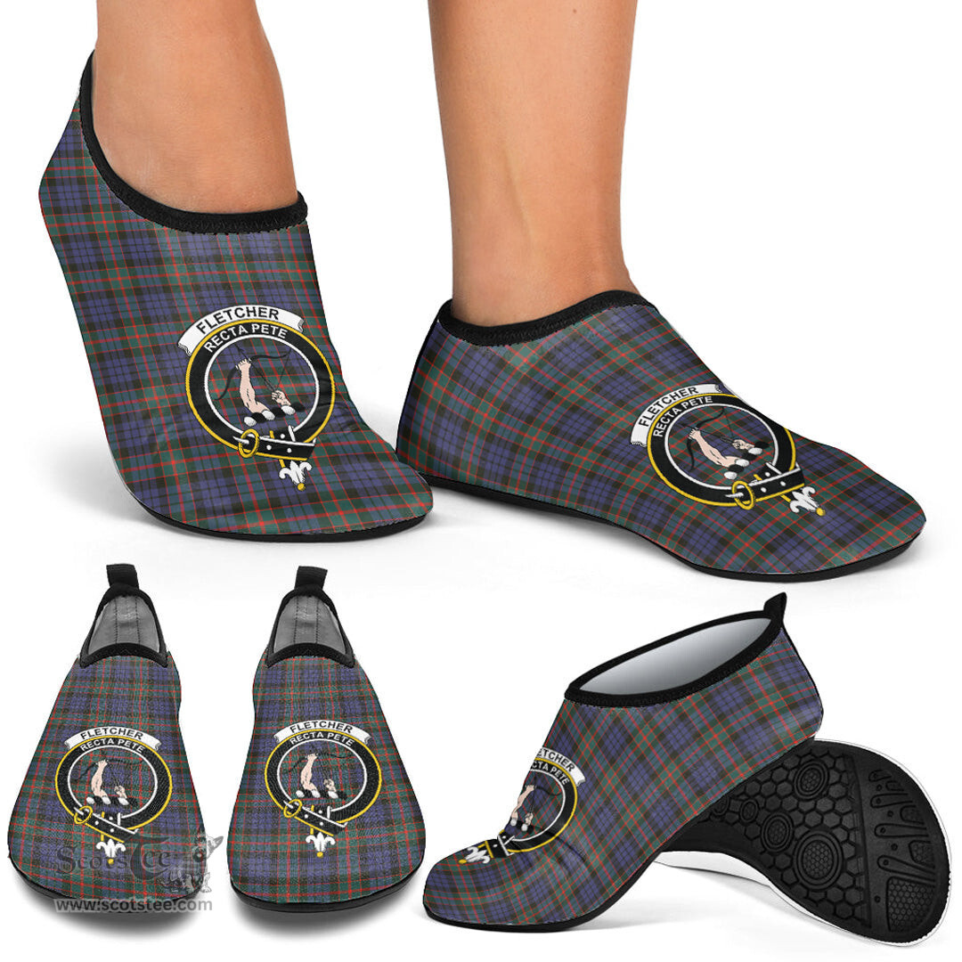 ScotsTee Shop Scottish Fletcher of Dunans Clan Crest Tartan Men and Women a Slip On Barefoot Quick-Dry Beach Aqua Yoga Water Shoes