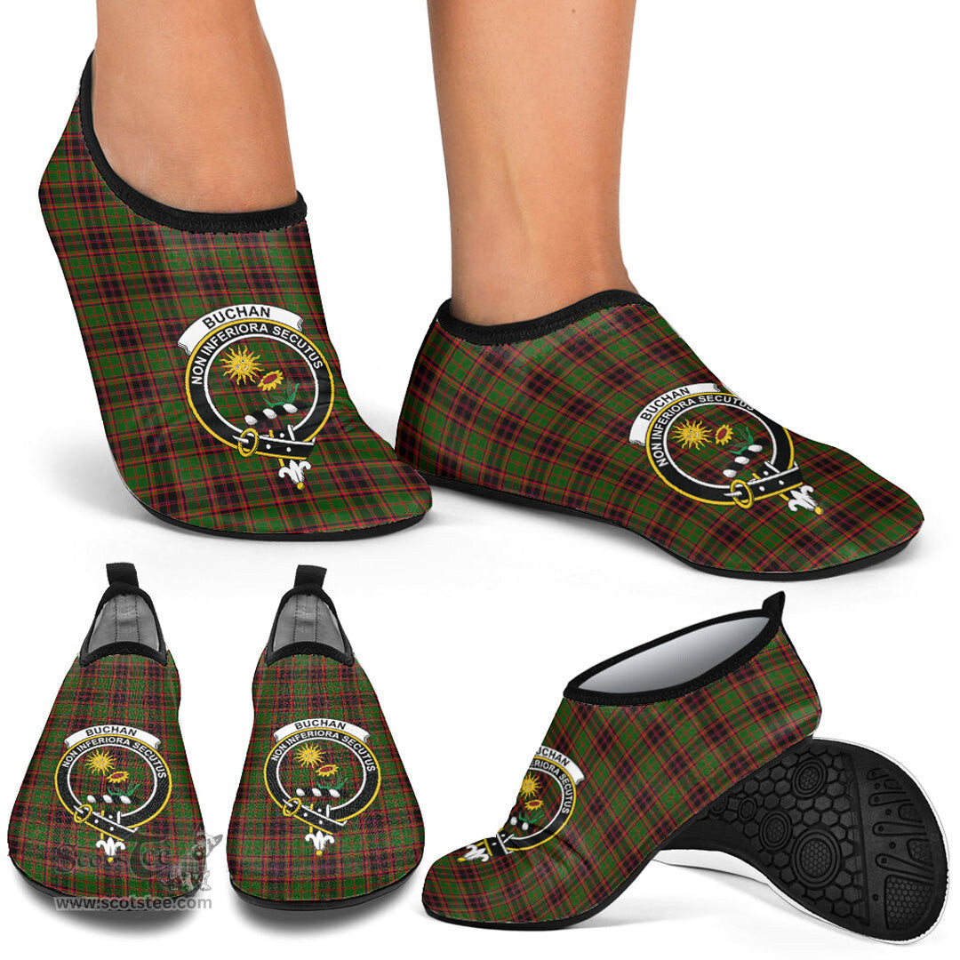 ScotsTee Shop Scottish Buchan Modern Clan Crest Tartan Men and Women a Slip On Barefoot Quick-Dry Beach Aqua Yoga Water Shoes