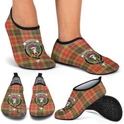 ScotsTee Shop Scottish Buchanan Old Set Weathered Clan Crest Tartan Men and Women a Slip On Barefoot Quick-Dry Beach Aqua Yoga Water Shoes