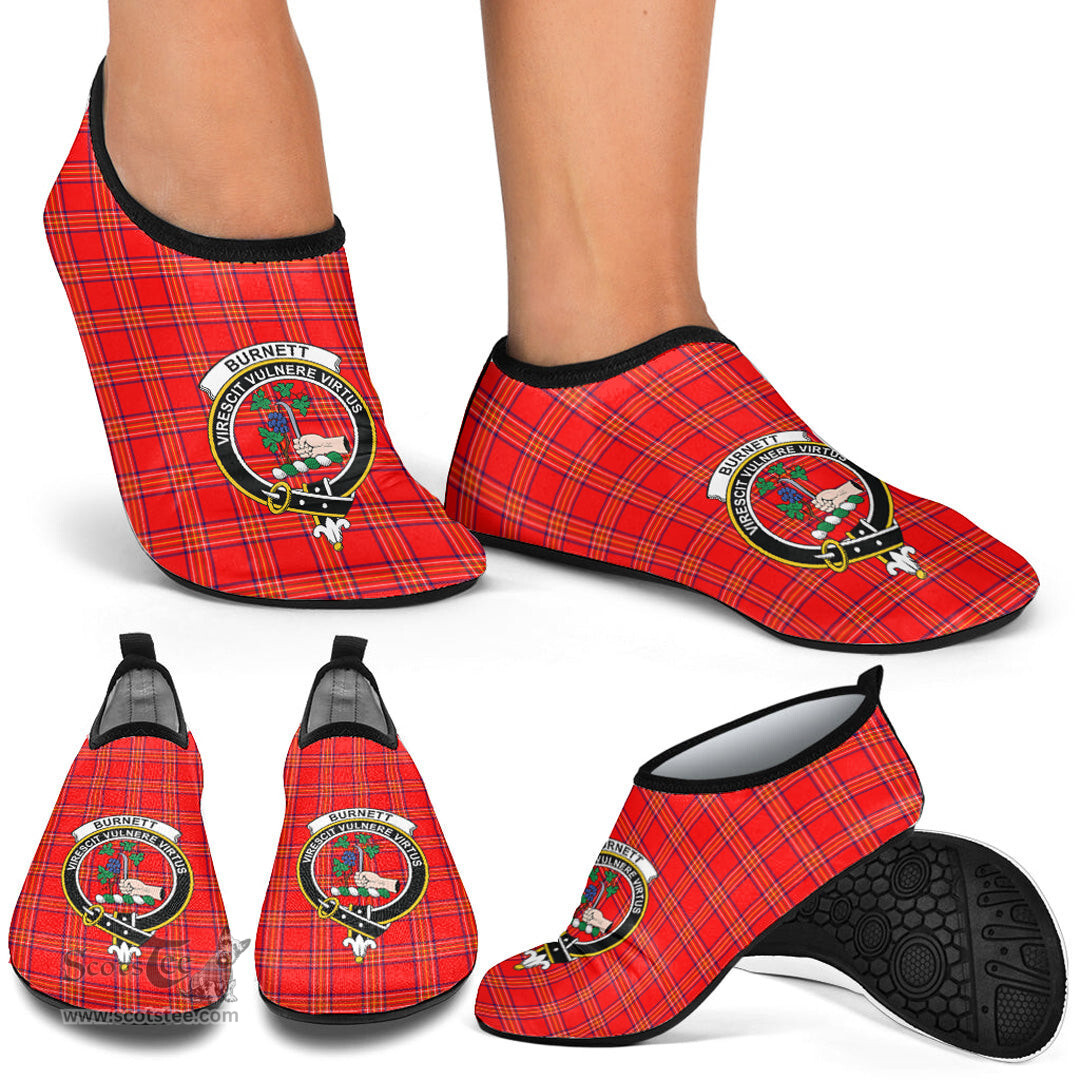 ScotsTee Shop Scottish Burnett Modern Clan Crest Tartan Men and Women a Slip On Barefoot Quick-Dry Beach Aqua Yoga Water Shoes