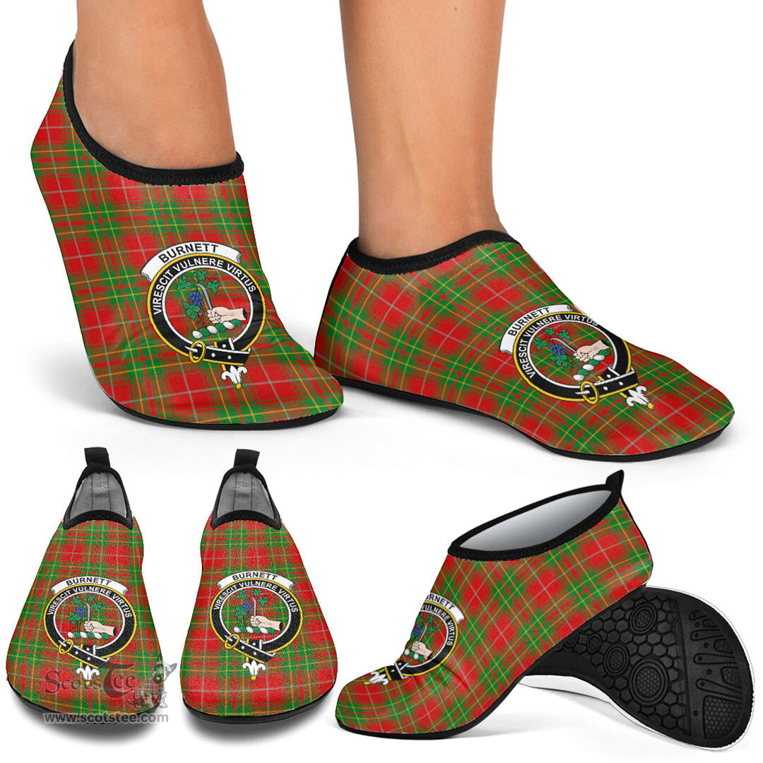 ScotsTee Shop Scottish Burnett Ancient Clan Crest Tartan Men and Women a Slip On Barefoot Quick-Dry Beach Aqua Yoga Water Shoes