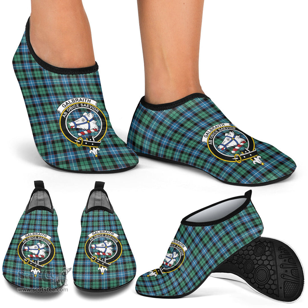 ScotsTee Shop Scottish Galbraith Ancient Clan Crest Tartan Men and Women a Slip On Barefoot Quick-Dry Beach Aqua Yoga Water Shoes