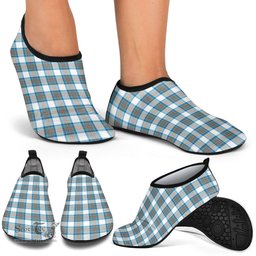 ScotsTee Shop Scottish Stewart Muted Blue Clan Tartan Men and Women a Slip On Barefoot Quick-Dry Beach Aqua Yoga Water Shoes