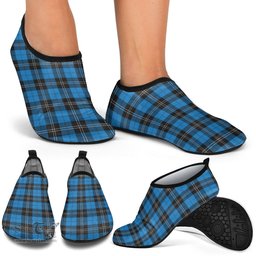ScotsTee Shop Scottish Ramsay Blue Ancient Clan Tartan Men and Women a Slip On Barefoot Quick-Dry Beach Aqua Yoga Water Shoes