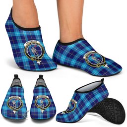 ScotsTee Shop Scottish McKerrell Clan Crest Tartan Men and Women a Slip On Barefoot Quick-Dry Beach Aqua Yoga Water Shoes