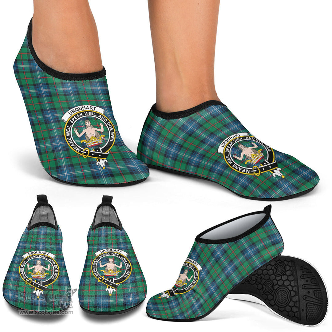 ScotsTee Shop Scottish Urquhart Ancient Clan Crest Tartan Men and Women a Slip On Barefoot Quick-Dry Beach Aqua Yoga Water Shoes