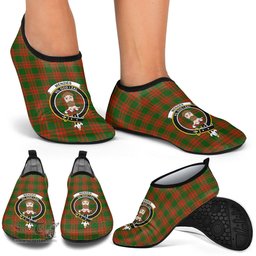 ScotsTee Shop Scottish Menzies Green Modern Clan Crest Tartan Men and Women a Slip On Barefoot Quick-Dry Beach Aqua Yoga Water Shoes