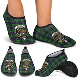 ScotsTee Shop Scottish Leslie Hunting Clan Crest Tartan Men and Women a Slip On Barefoot Quick-Dry Beach Aqua Yoga Water Shoes