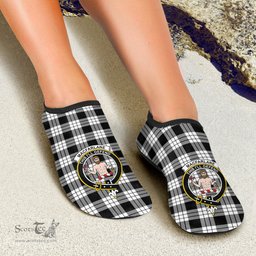 ScotsTee Shop Scottish MacFarlane Black White Clan Crest Tartan Men and Women a Slip On Barefoot Quick-Dry Beach Aqua Yoga Water Shoes