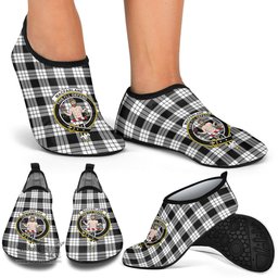 ScotsTee Shop Scottish MacFarlane Black White Clan Crest Tartan Men and Women a Slip On Barefoot Quick-Dry Beach Aqua Yoga Water Shoes