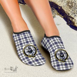 ScotsTee Shop Scottish Hannay Modern Clan Crest Tartan Men and Women a Slip On Barefoot Quick-Dry Beach Aqua Yoga Water Shoes