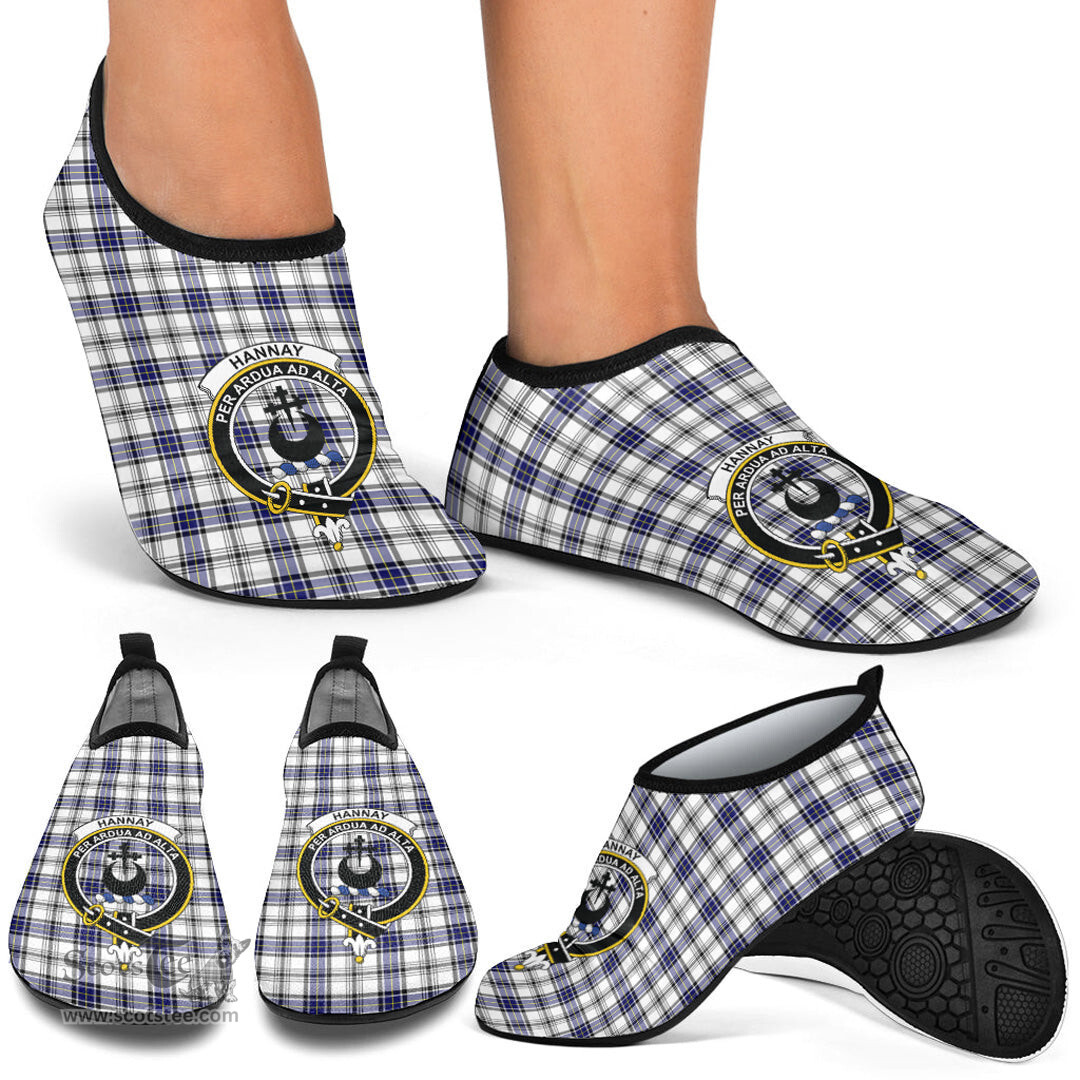ScotsTee Shop Scottish Hannay Modern Clan Crest Tartan Men and Women a Slip On Barefoot Quick-Dry Beach Aqua Yoga Water Shoes