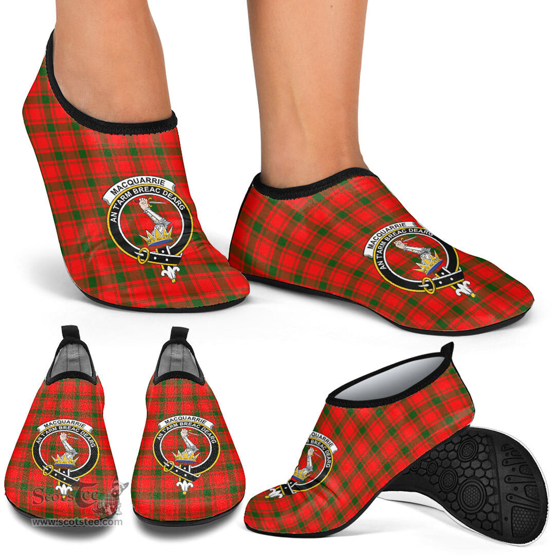 ScotsTee Shop Scottish MacQuarrie Modern Clan Crest Tartan Men and Women a Slip On Barefoot Quick-Dry Beach Aqua Yoga Water Shoes