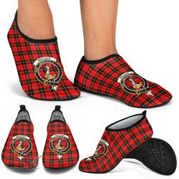 ScotsTee Shop Scottish Wallace Hunting Red Clan Crest Tartan Men and Women a Slip On Barefoot Quick-Dry Beach Aqua Yoga Water Shoes