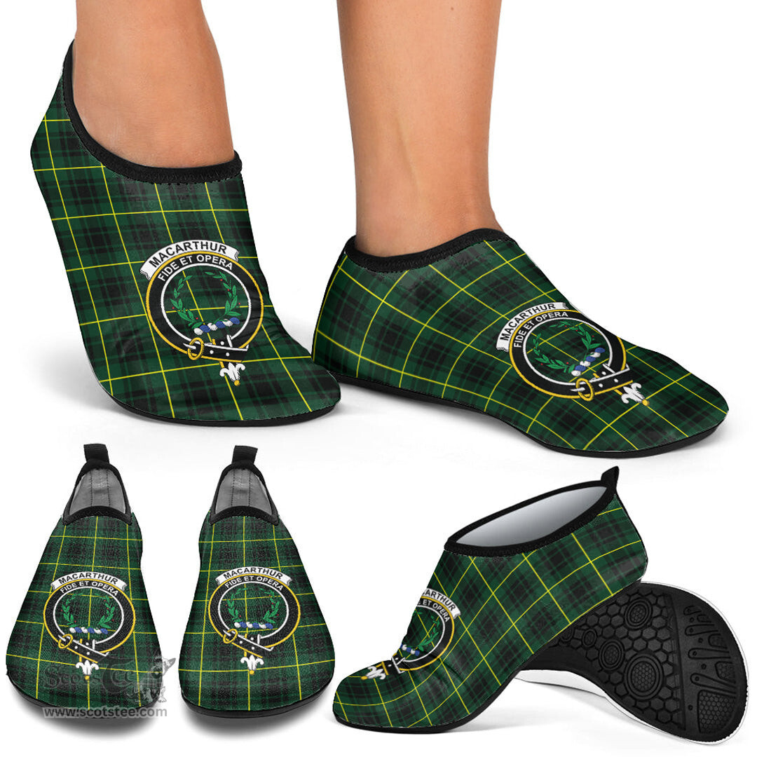 ScotsTee Shop Scottish MacArthur Modern Clan Crest Tartan Men and Women a Slip On Barefoot Quick-Dry Beach Aqua Yoga Water Shoes