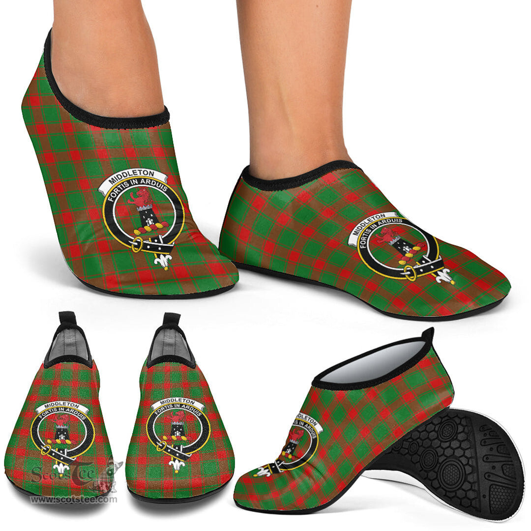 ScotsTee Shop Scottish Middleton Modern Clan Crest Tartan Men and Women a Slip On Barefoot Quick-Dry Beach Aqua Yoga Water Shoes