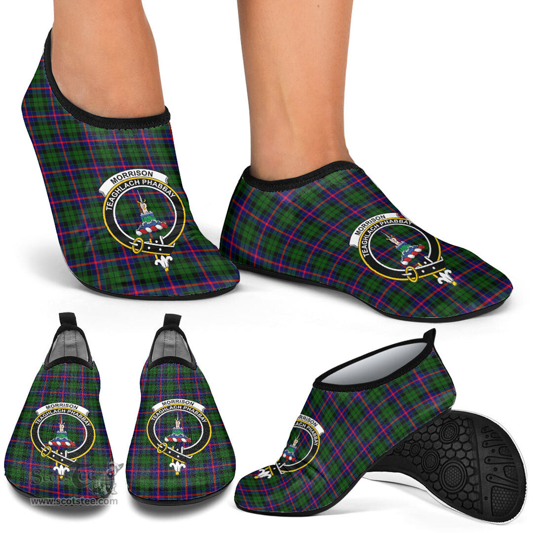 ScotsTee Shop Scottish Morrison Modern Clan Crest Tartan Men and Women a Slip On Barefoot Quick-Dry Beach Aqua Yoga Water Shoes