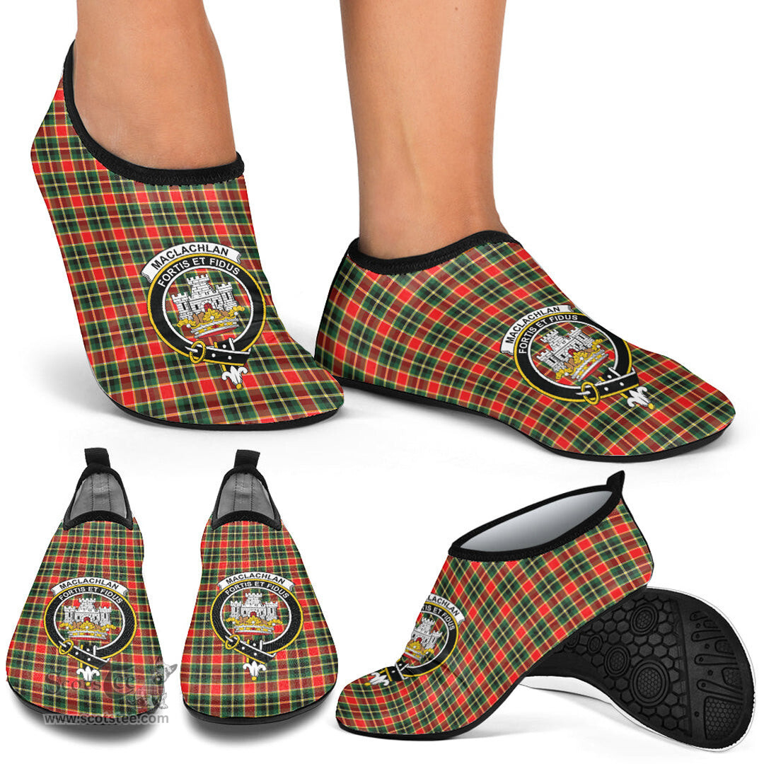 ScotsTee Shop Scottish MacLachlan Hunting Modern Clan Crest Tartan Men and Women a Slip On Barefoot Quick-Dry Beach Aqua Yoga Water Shoes