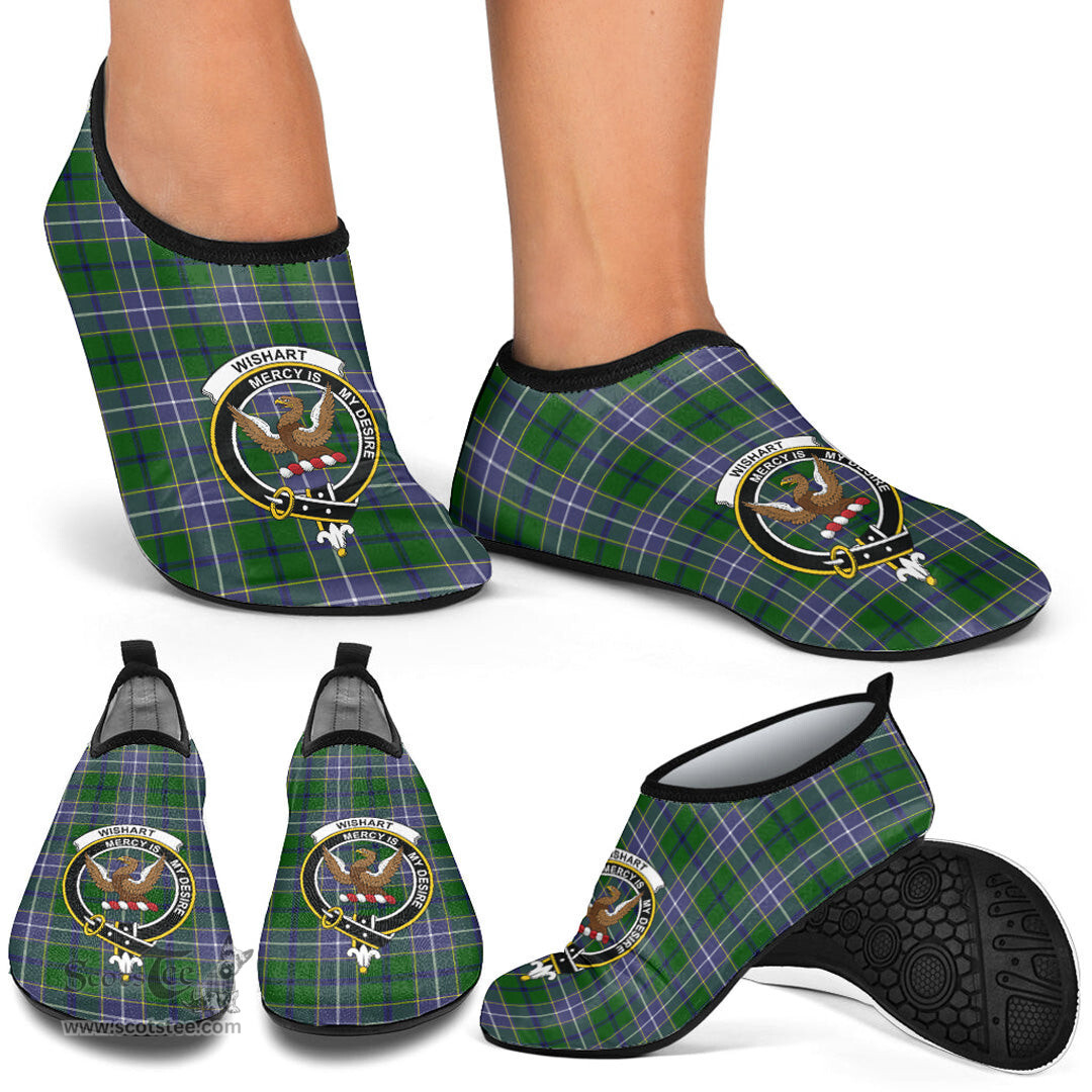 ScotsTee Shop Scottish Wishart Hunting Modern Clan Crest Tartan Men and Women a Slip On Barefoot Quick-Dry Beach Aqua Yoga Water Shoes