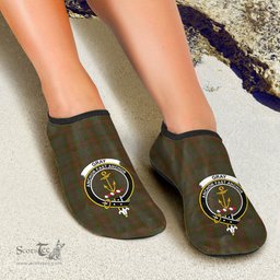 ScotsTee Shop Scottish Gray Clan Crest Tartan Men and Women a Slip On Barefoot Quick-Dry Beach Aqua Yoga Water Shoes