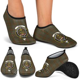ScotsTee Shop Scottish Gray Clan Crest Tartan Men and Women a Slip On Barefoot Quick-Dry Beach Aqua Yoga Water Shoes