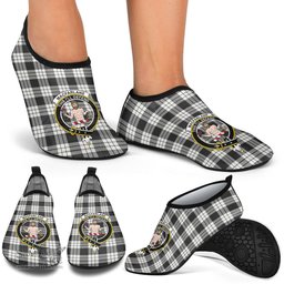 ScotsTee Shop Scottish MacFarlane Black White Ancient Clan Crest Tartan Men and Women a Slip On Barefoot Quick-Dry Beach Aqua Yoga Water Shoes