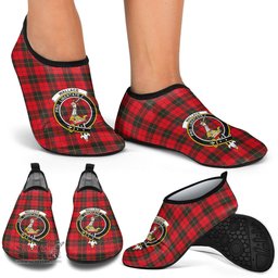 ScotsTee Shop Scottish Wallace Weathered Clan Crest Tartan Men and Women a Slip On Barefoot Quick-Dry Beach Aqua Yoga Water Shoes
