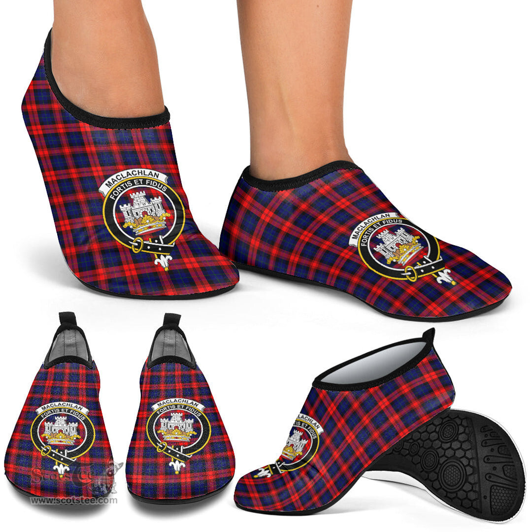ScotsTee Shop Scottish MacLachlan Modern Clan Crest Tartan Men and Women a Slip On Barefoot Quick-Dry Beach Aqua Yoga Water Shoes