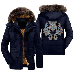 ScotsTee Shop Scottish Elliot Ancient Clan Scottish Thistle Tartan Faux Fur Hooded Parka Jacket
