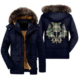 ScotsTee Shop Scottish Campbell Dress Clan Scottish Thistle Tartan Faux Fur Hooded Parka Jacket