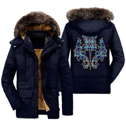 ScotsTee Shop Scottish MacSporran Ancient Clan Scottish Thistle Tartan Faux Fur Hooded Parka Jacket