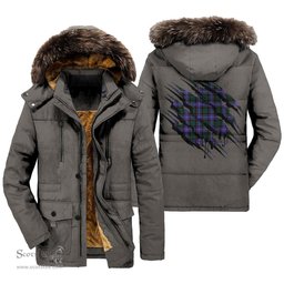 ScotsTee Shop Scottish Hunter Modern Clan Tartan Scratch Tartan Faux Fur Hooded Parka Jacket