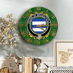 ScotsTee Shop Irish House of MACGILFOYLE Coat of Arms Family Crest Ireland Wooden Wall Clock Irish National Tartan Irish County Wall Clocks