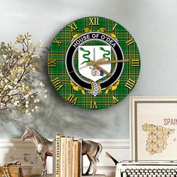 ScotsTee Shop Irish House of O DEA Coat of Arms Family Crest Ireland Wooden Wall Clock Irish National Tartan Irish County Wall Clocks