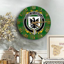 ScotsTee Shop Irish House of O BOYLAND Coat of Arms Family Crest Ireland Wooden Wall Clock Irish National Tartan Irish County Wall Clocks