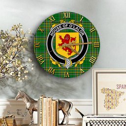 ScotsTee Shop Irish House of O LALOR Coat of Arms Family Crest Ireland Wooden Wall Clock Irish National Tartan Irish County Wall Clocks