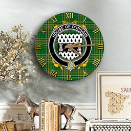ScotsTee Shop Irish House of O HIGGIN Coat of Arms Family Crest Ireland Wooden Wall Clock Irish National Tartan Irish County Wall Clocks