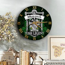 ScotsTee Shop Irish Carson Coat of Arms Family Crest Ireland Wooden Wall Clock Original Irish Legend Wall Clocks