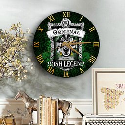 ScotsTee Shop Irish Hoare Coat of Arms Family Crest Ireland Wooden Wall Clock Original Irish Legend Wall Clocks