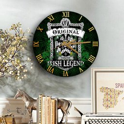 ScotsTee Shop Irish Forster Coat of Arms Family Crest Ireland Wooden Wall Clock Original Irish Legend Wall Clocks