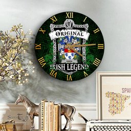 ScotsTee Shop Irish Gara or O Gara Coat of Arms Family Crest Ireland Wooden Wall Clock Original Irish Legend Wall Clocks